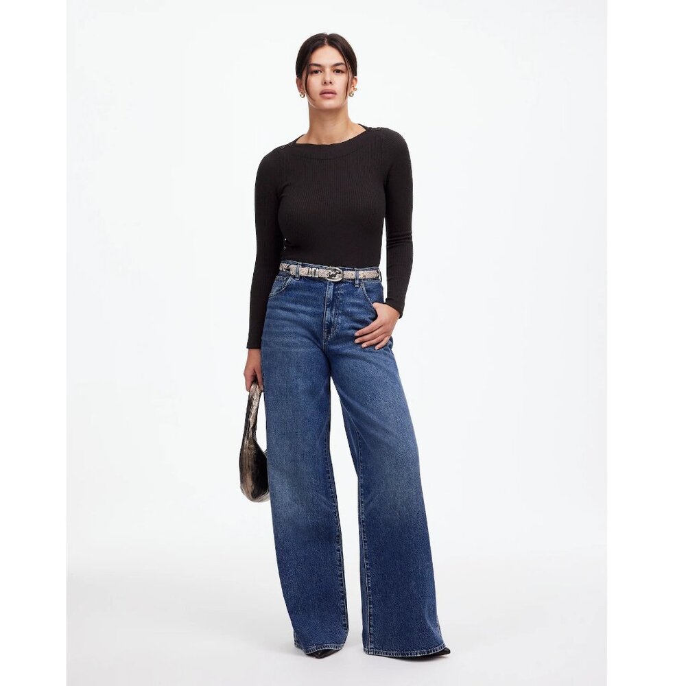 Madewell Boatneck Long-Sleeve Tee - Picture 1 of 3